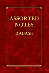Assorted Notes