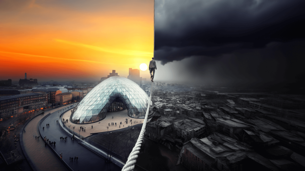 Между двумя мирами (разделяет намерение человека)