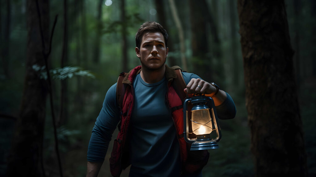 На пути к истине – парень блуждает в лесу.